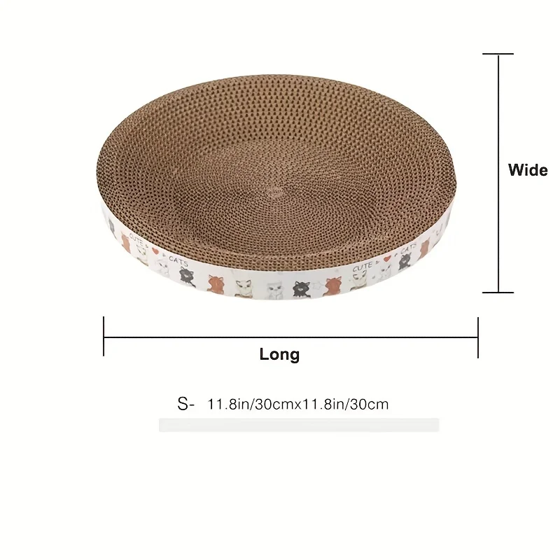 Corrugated round cat scratching board resistant cat toy cat supplies bowl-shaped cat claw board