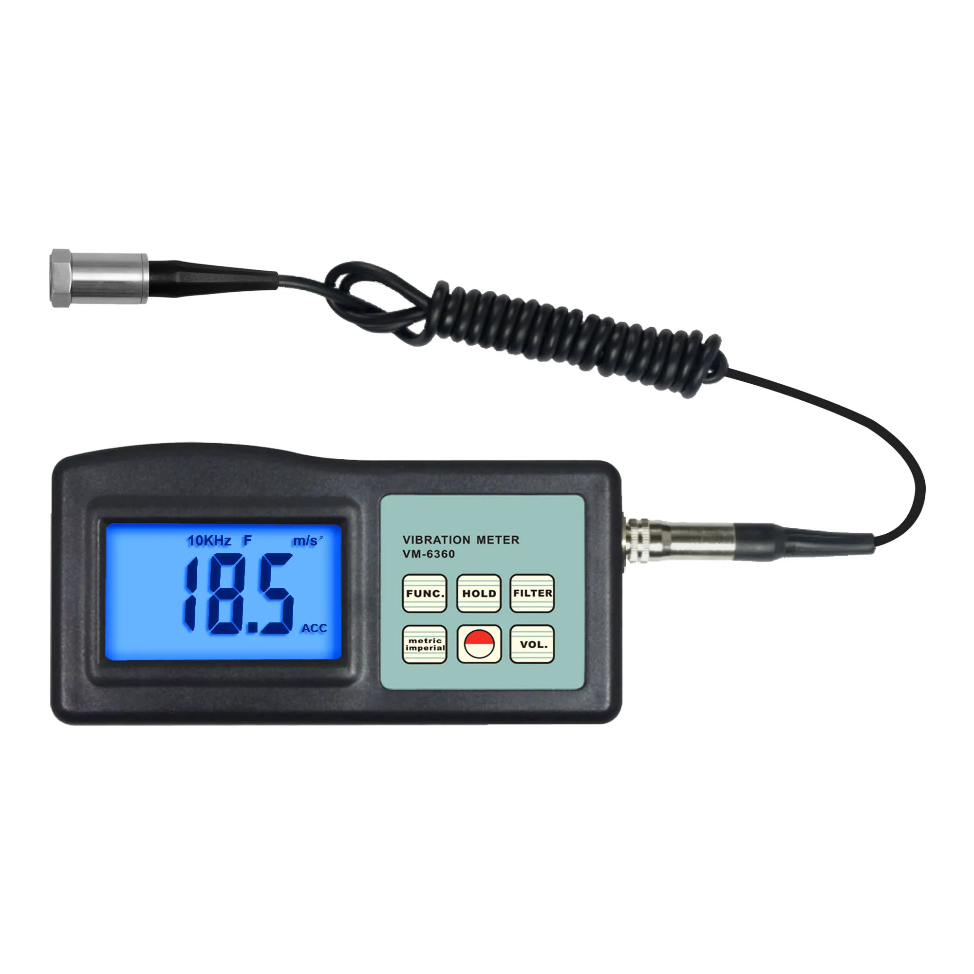 LANDTEK High Accuracy  Digital Vibration Meter Acceleration/Velocity/Displacement Tester VM-6360