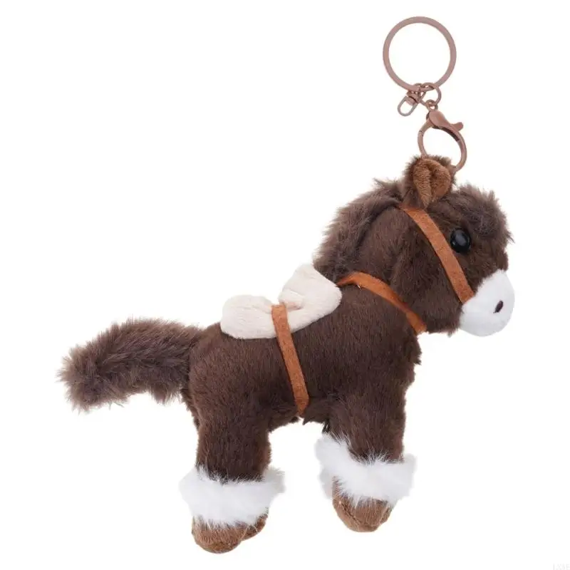 Porte-clés exquis en forme cheval, fabriqué à partir tissu doux qualité supérieure, 18x15cm
