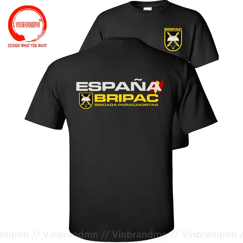 Summer Cool Casual 100% Cotton O-Neck T Shirts Spain Paratroopers Brigade BRIPAC Brigada Paracaidista Airborne T-shirt Camisetas