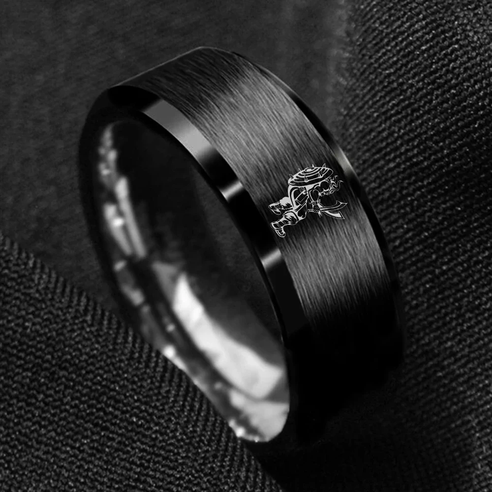 2024 New Men's 316L Stainless Steel Ring Vintage Odin Berserker Pirate Teen Role Play Ring Amulet Fashion Jewelry Gift