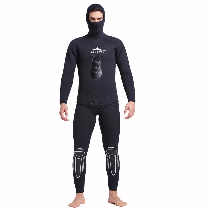 

5MM Neoprene Keep Warm Water Sports Beach Snorkeling Swim Diving Suit Hood 2Pcs UnderWater Hunting Kayaking Spearfishing WetSuit