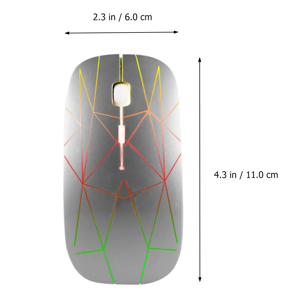 

Wireless Mouse Double Connector Rgb Breathing Light Adjustable Dpi Silent Wireless Optical Mouse Laptop Desktop USB Type C