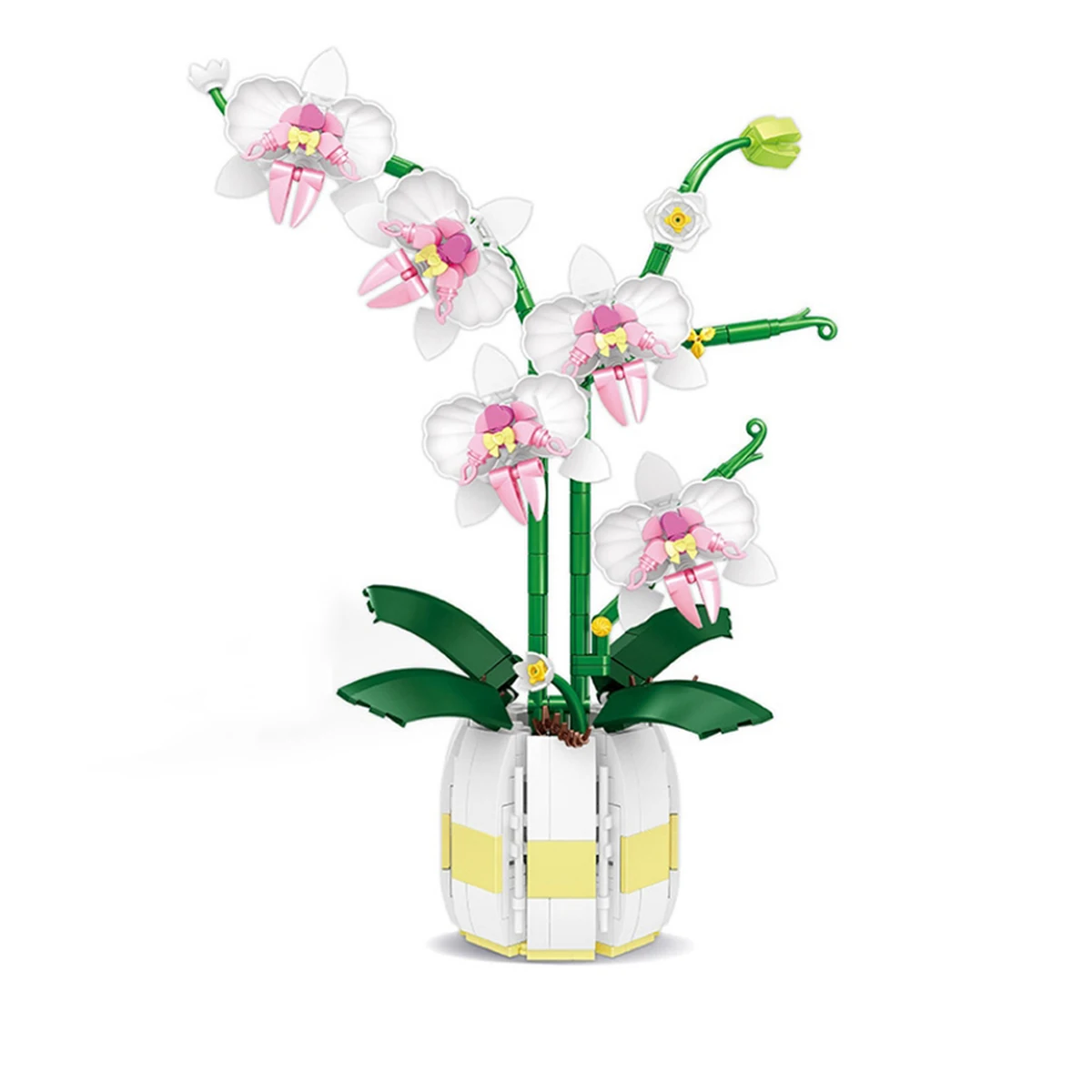 Epiphyllum 화분 장식 빌딩 블록 장난감-소녀를 위한 완벽한 휴일 선물, 선물 제공, 가정 장식 및 기분 향상에 이상적