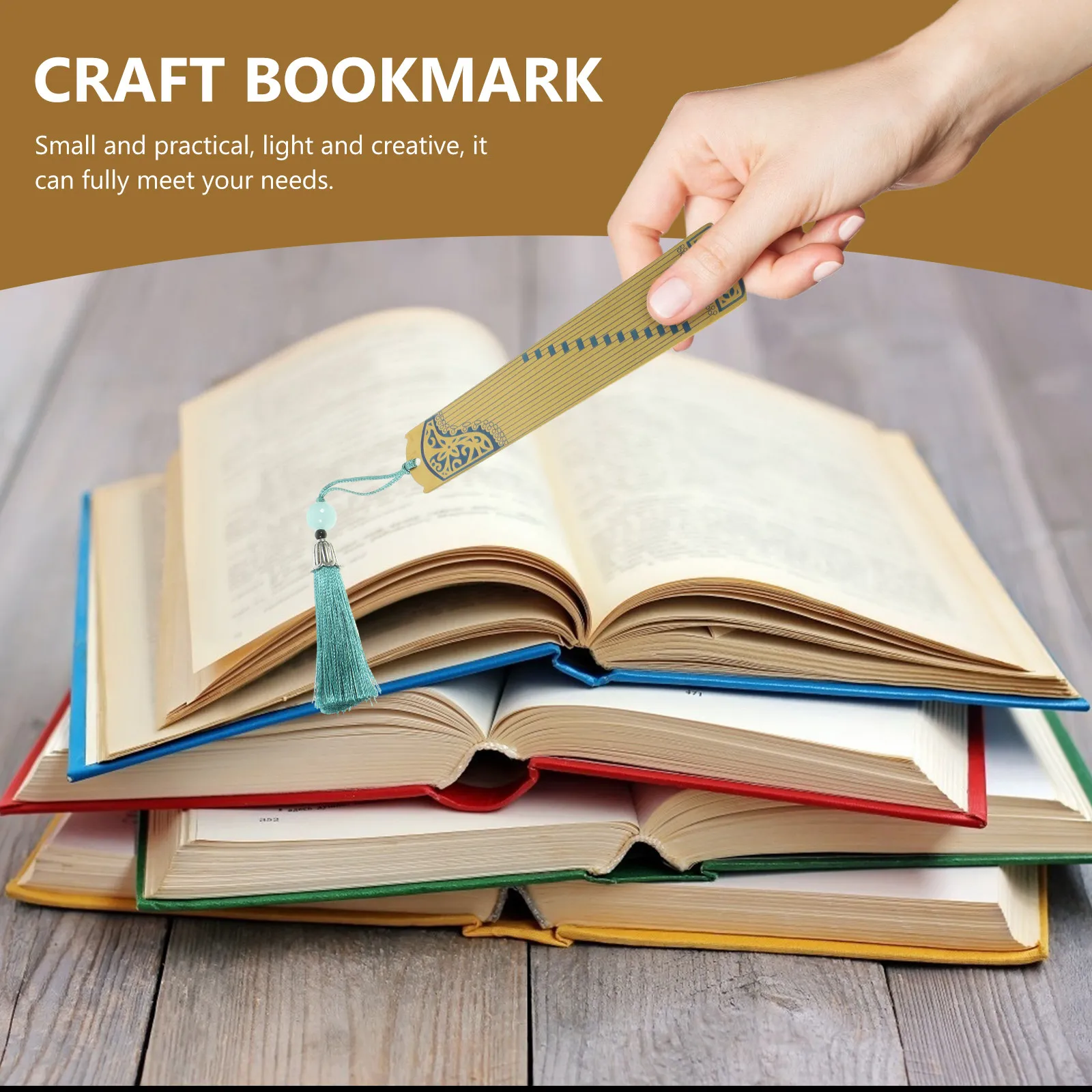 Creative Metal Bookmark with Hole Design for Tassel DIY Reading Page Marker Unique Instrument Book Mark Gift for Readers