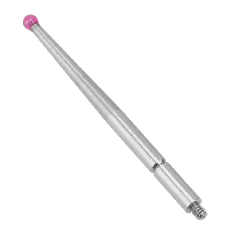 2pcs Stainless steel Dial Gauge Needle 2mm Diameter M1.6x0.35 Thread Indicator Probe Ruby Ball Tip Silver Measuring Insert