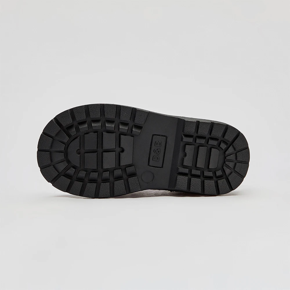 ديف بيلا الفتيات أحذية من الجلد أسود الشتاء الأطفال الأميرة أحذية أنيقة لينة وحيد المضادة للانزلاق المخملية الأحذية الدافئة DB4254362