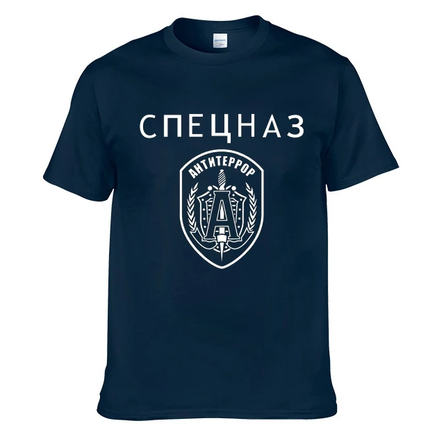 Russia Spetsnaz Group T Shirt Men High Quality  Cotton Printing Loose O-neck Short Sleeve Tshirt Top Streetwear Tees Male