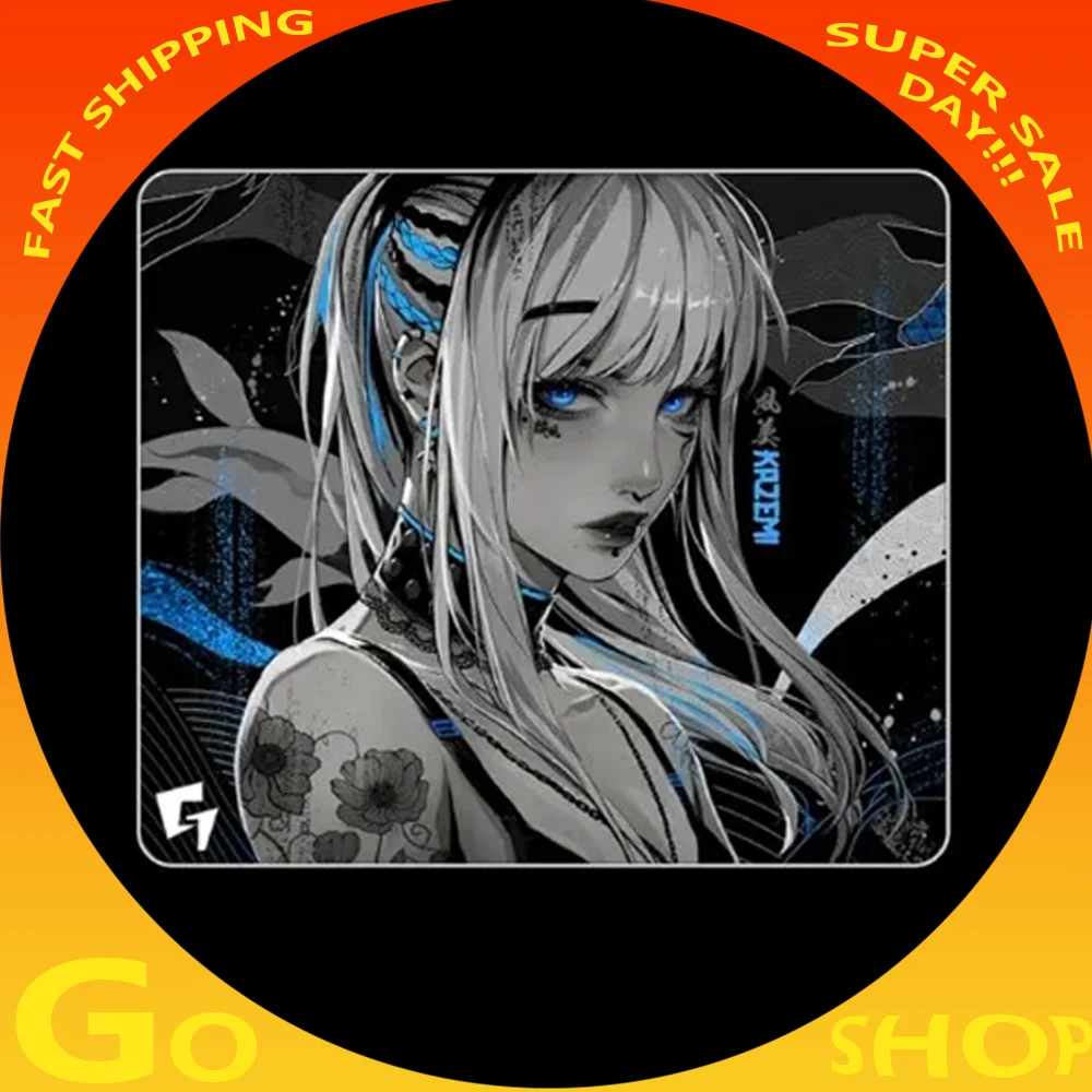 GLSSWRKA Akari Kamzei Alas Mouse Kaca FPS Gaming Edisi Salinan Kaca Tempered Alas Mouse Halus Alas Mouse Kustom Tahan Lama Hadiah