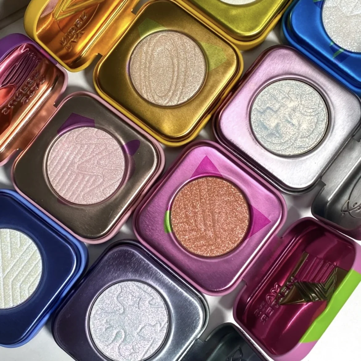 Kaleidos Single Highlight Cream Glitter Brightening 3d Contouring Facial Sparkling Diamond Powder Waterlight Palette