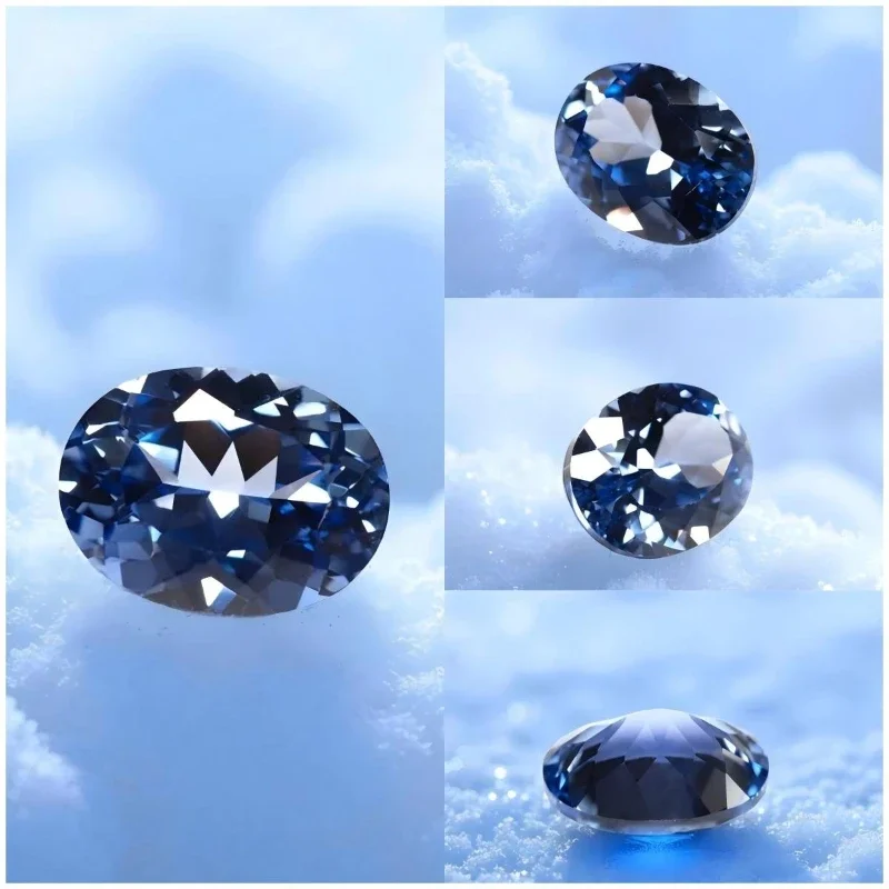 

Кобальтовая шпинель и сапфир, выращенный в лаборатории камень, подвески из драгоценного камня овальной огранки синего цвета для изготовления ювелирных изделий своими руками, материалы с сертификатом
