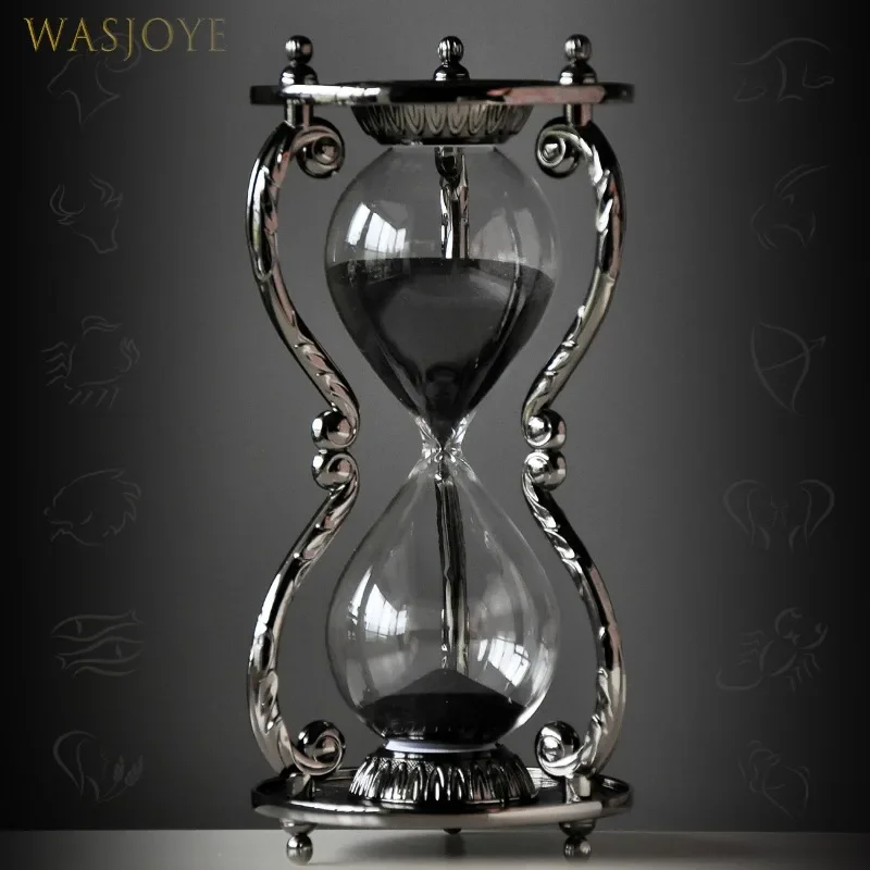 Metal Hourglass 30 Minute Timer Creative Ornament Home Decor Gift for Men and Girlfriends