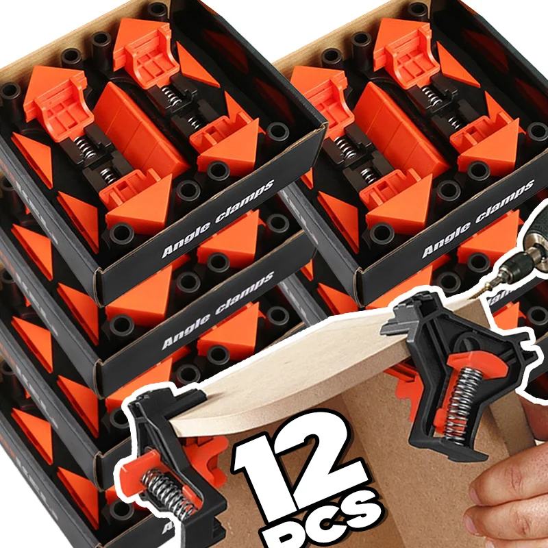 

90-градусный прямоугольный зажим, износостойкий АБС-пластик, простой в использовании, быстрая регулировка, подходит для деревообработки, DIY фото, деревянные доски, зажимной инструмент