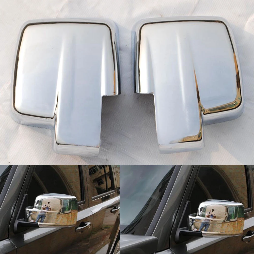 Chrome Door Side Rear View Mirror Cover Trim Molding Anti-Rub Car Styling for Jeep Liberty Patriot 2007-2015