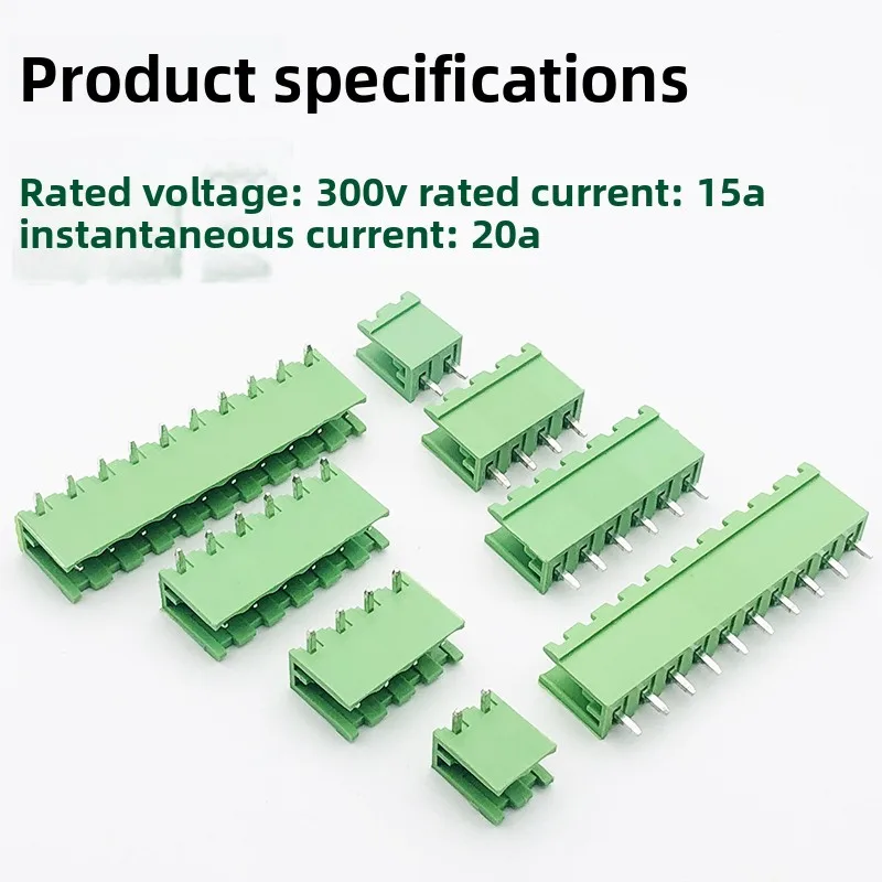 

Welded PCB board 2EDGV/R-5.08mm plug-in terminal copper environmental protection opening straight bend pin holder 2-24P