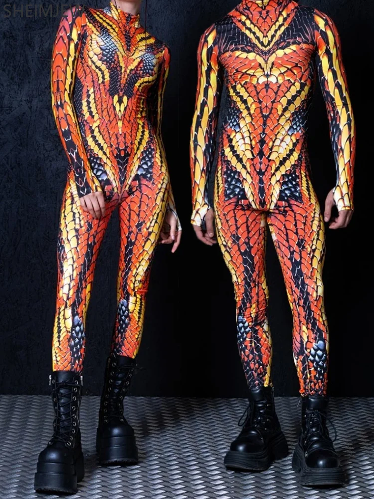 

Animal Lizard Skin 3d Print Cyberpunk Chameleon Bodysuit Halloween Holiday Party Cosplay Costume Bodysuit Jumpsuit Women Zentai