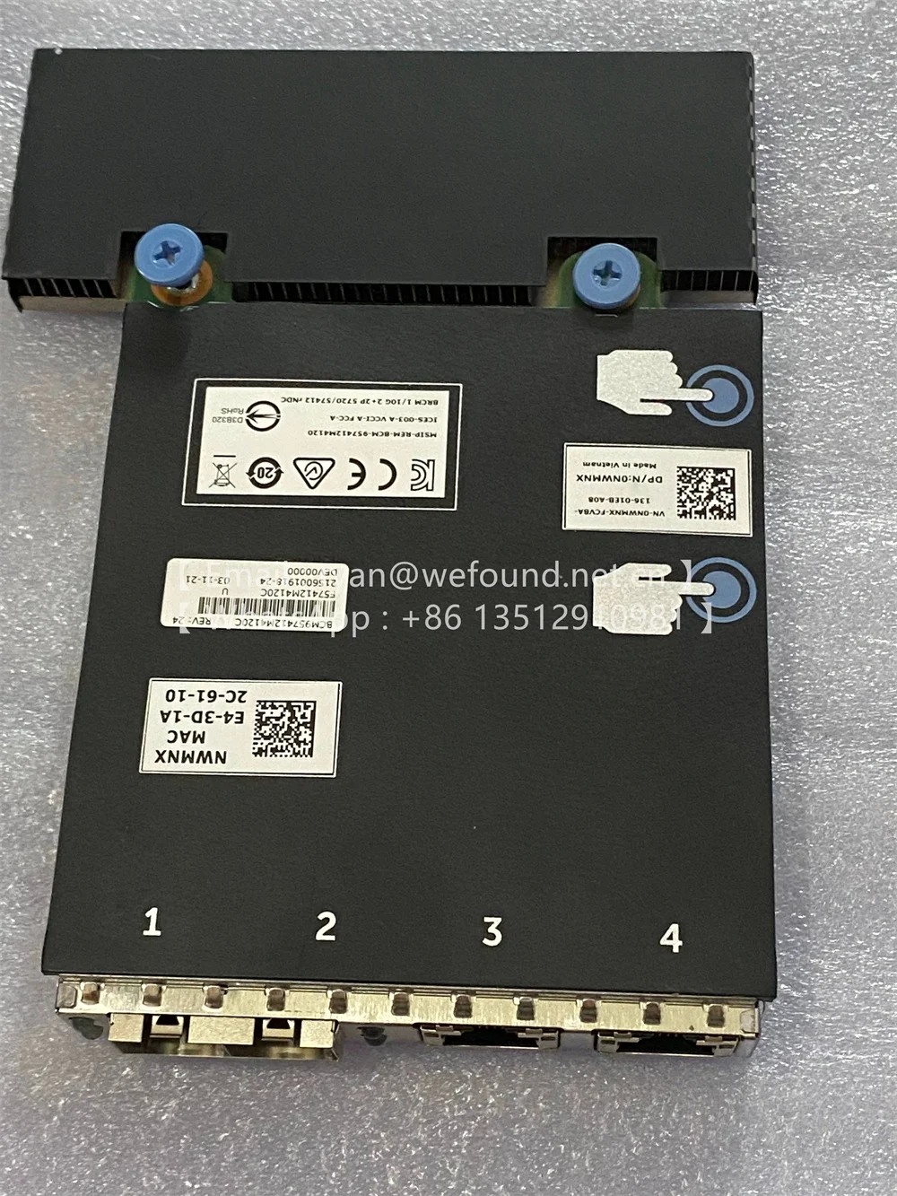 0NWMNX NWMNX BCM57412 BCM5720 Adattatore di rete