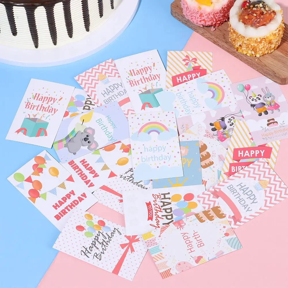 2024 NEW 30PCS Birthday Card Bulk Birthday Card For Kids Note cards Invitations Blank inside Greeting Cards 9x5.4cm Card