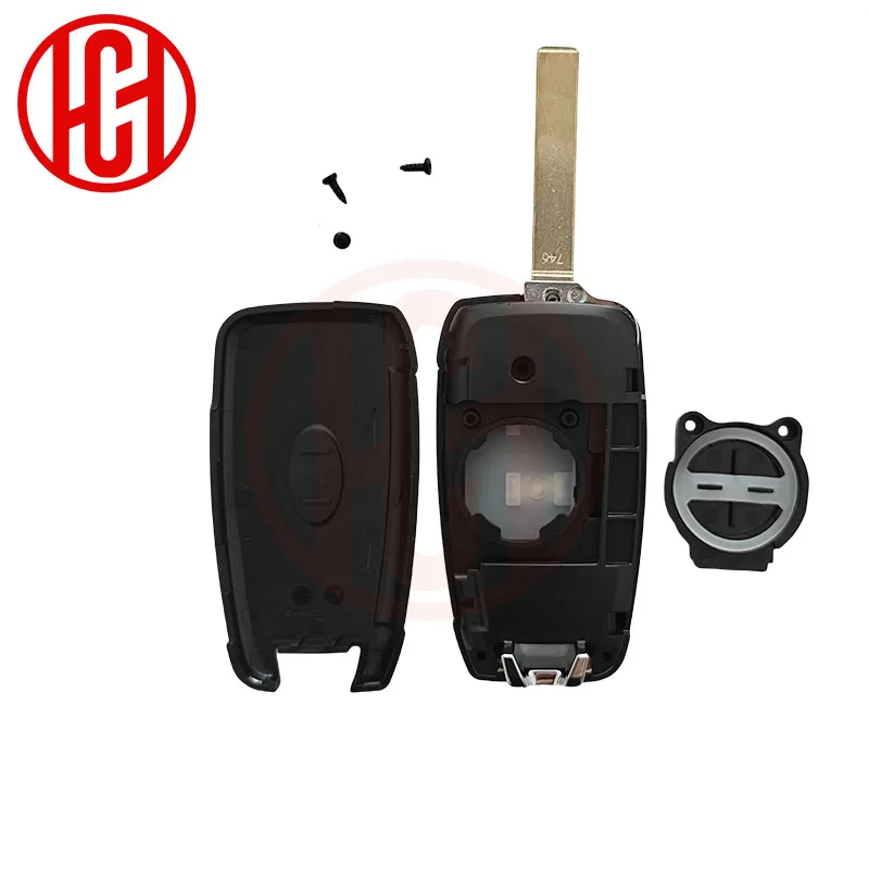 Coque de clé de voiture intelligente pliable à 3/4 boutons, télécommande de remplacement pour HYUNDAI Tucson Elantra Accent Solaris Kona Verna 2017+
