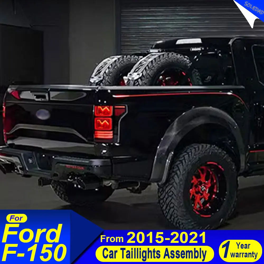 taillight For Ford Raptor F150 2015-2021 Auto Back Lamps Assembly Upgrade New Style High Quality LED Blink Taillights Car Tool