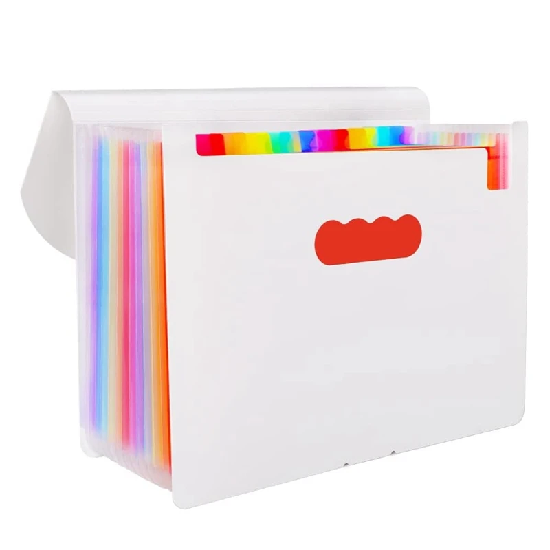 

File Folders Portable Expanding 12-Pocket File Folder A4 Accordion File Document Organizer For Home Office School