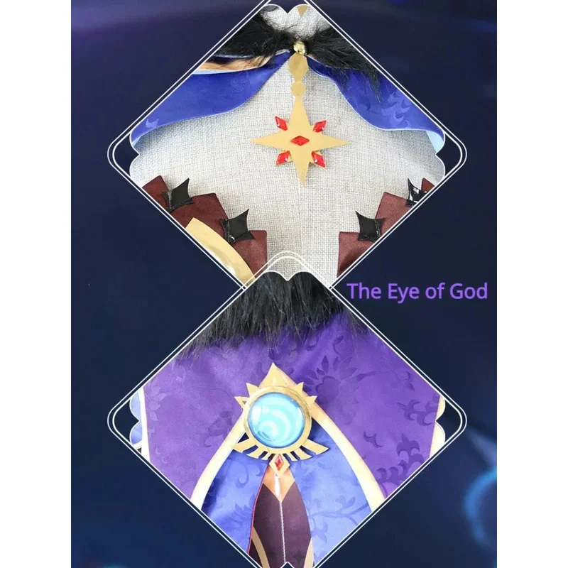 أزياء جينشين إمباكت مونا التأثيرية، أزياء حفلات الهالوين كرنفال للنساء، زي نسائي مثير 37، شعر مستعار T