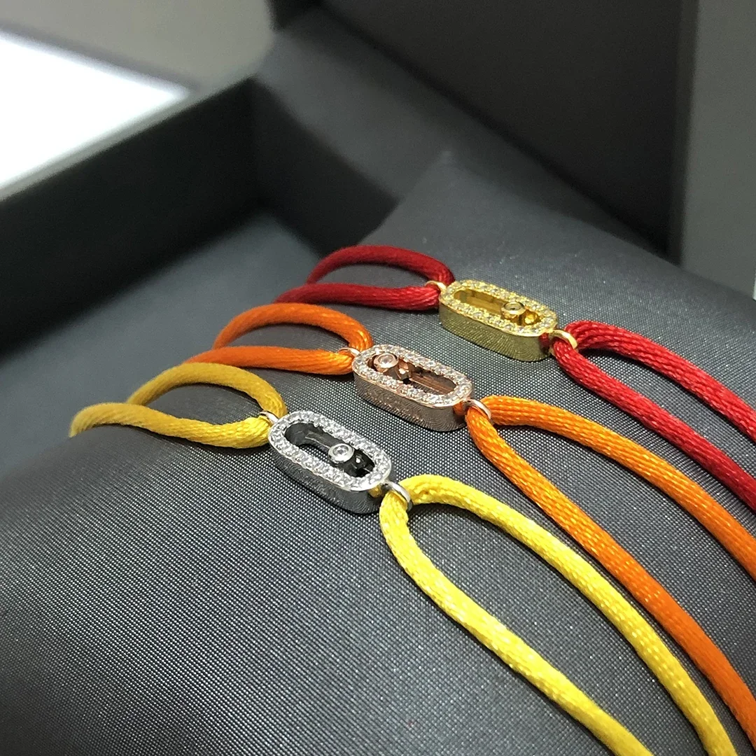 Boutique Luxury Original Jewelry S925 Move Collection Fashion Women's Lucky Rope Bracelet  Trend Holiday Party Gifts