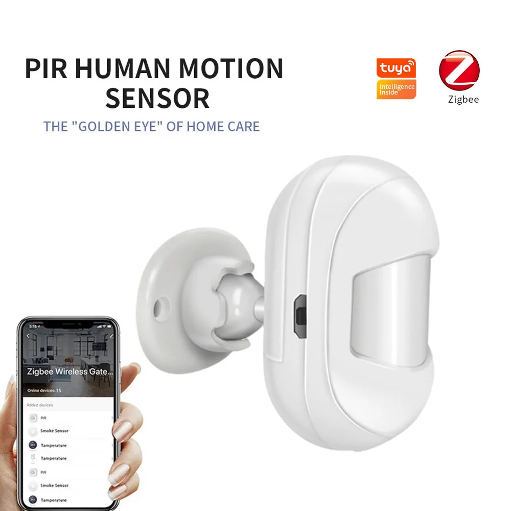 IHSENO Tuya Zigbee Human Body Sensor Smart Home Mini PIR Wireless Smart Life Body Movement Motion Sensor Use With Gateway