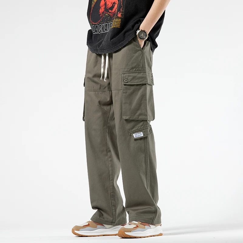 

Casual Workwear Pants Men's Loose Fit Spring Autumn Straight Leg American High Street Sle Youthful Energy Antioxidant