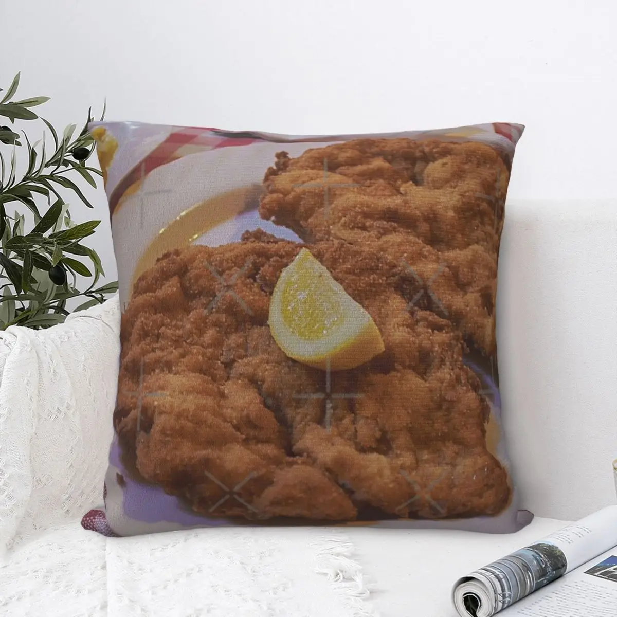 Wiener Schnitzel Vom Schwein Kissen Fall Kissen Abdeckung Sofa Für Sofa Werfen Kissen Polyester Kissen Abdeckung