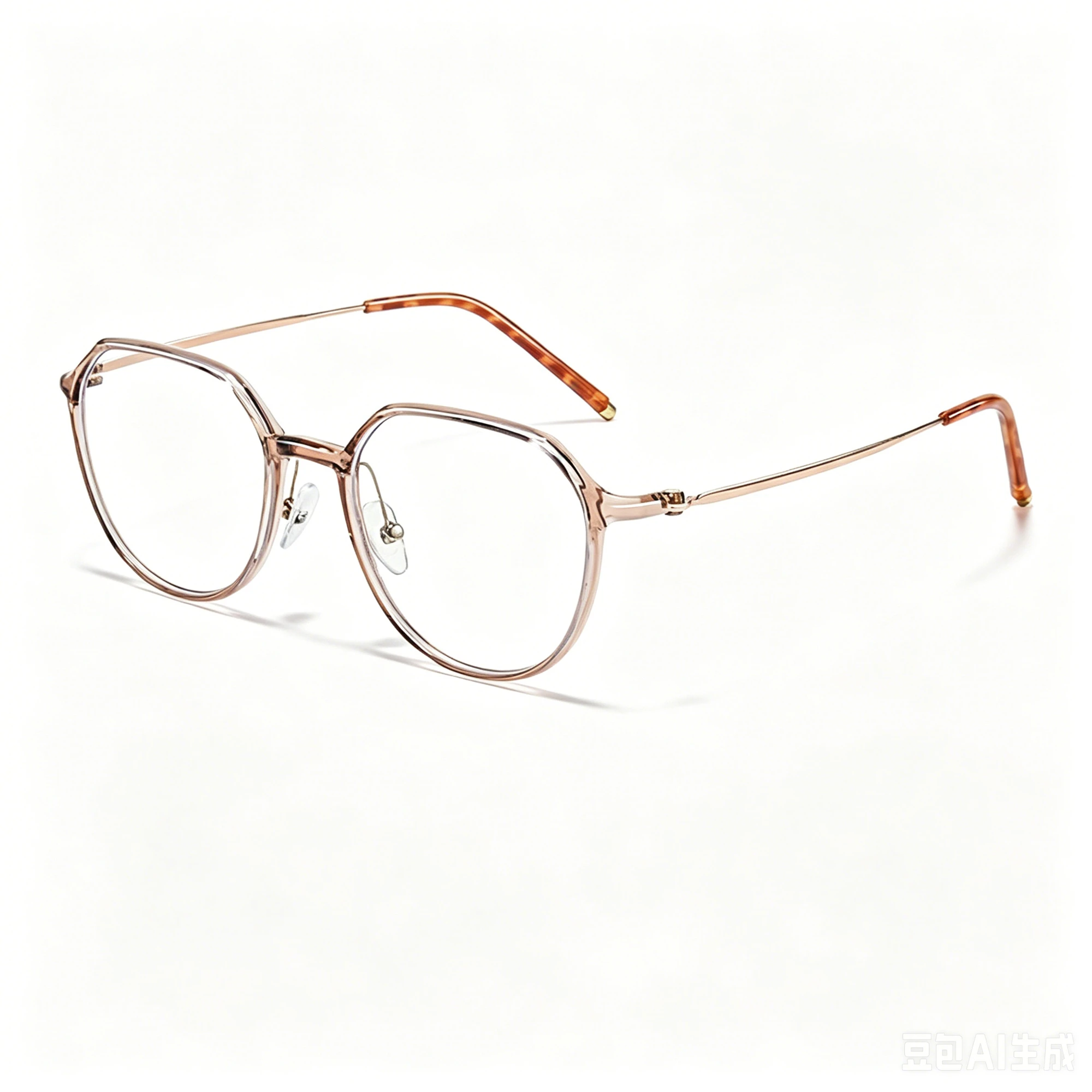 Polygonal Blue Light Blocking Glasses Women Men, Clear Lens Anti Eyestrain Eyeglasses TR90 Frame