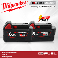 original Milwaukee M18 Power Tool Battery, Charger, 18V 6Ah Li-Ion M18B5 48-11-1860 48-11-1850 48-11-1840 48-11-1830 48-11-1820