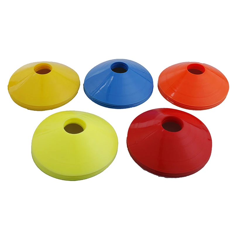 10 pçs durável cones de treinamento de futebol discos marcadores resistentes à pressão para prática de esportes de futebol equipamentos esportivos ao ar livre