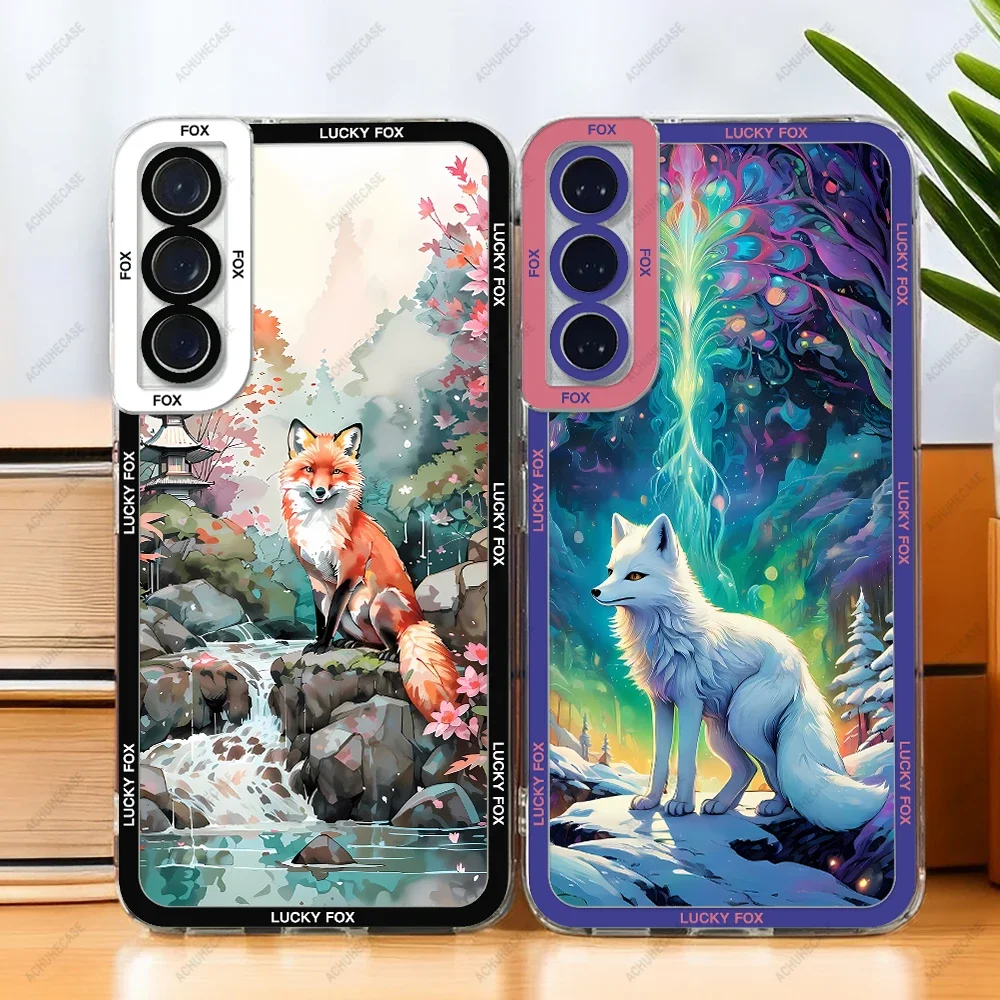 Fox Phone Case For Samsung Galaxy S20 FE S21 S22 Plus S23 S24 Ultra Silicone Soft Cover