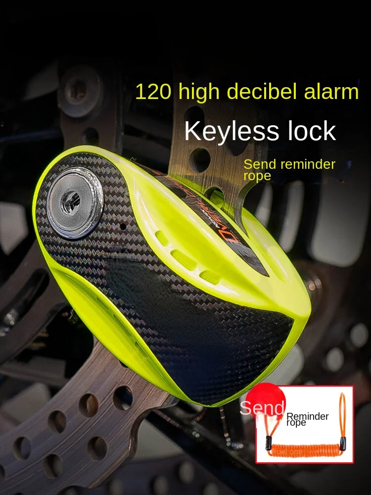 Motorcycle Lock Intelligent Controllable Disc Brake Lock Alarm Locomotive Security Brake Disc Anti-Skid