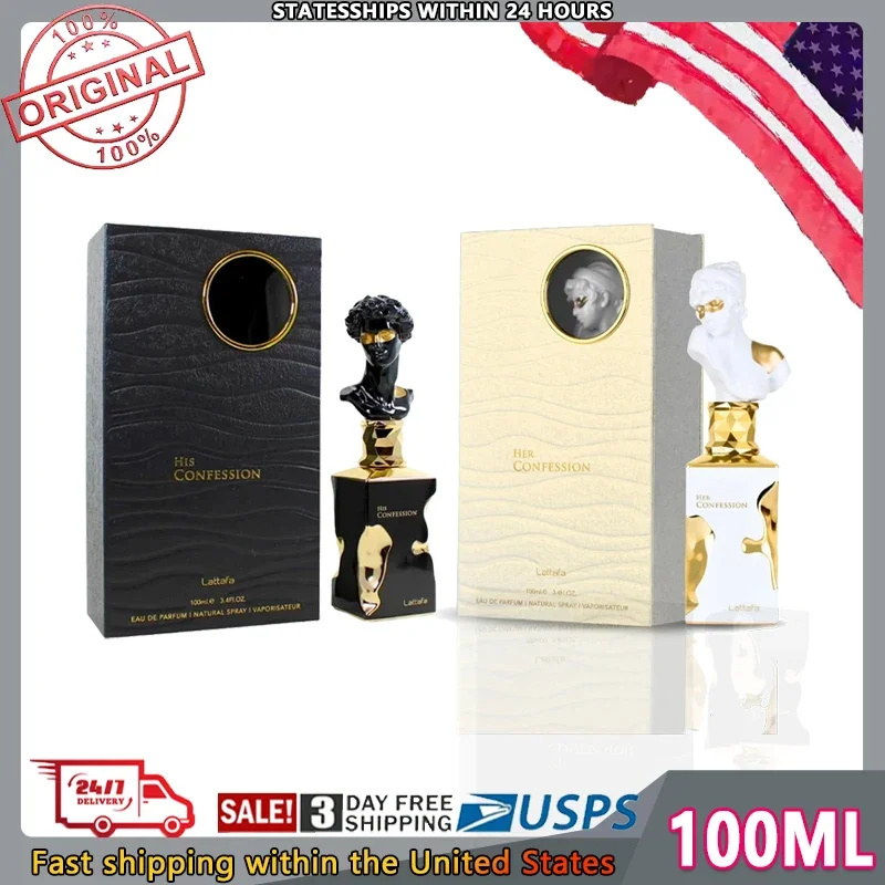 100Ml 3,40 onzas Perfume Lattafa su confesión vainilla floral ámbar almizcle Eau De Parfum fragancia de larga duración para mujeres