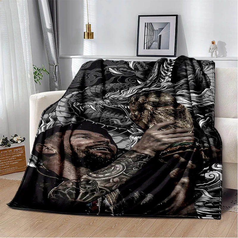3D Goat Messi Football Sport Star Flannel Blanket Soft Warm Throw Blanket for Bedroom Living Room Bed Travel Camping Picnic Gift