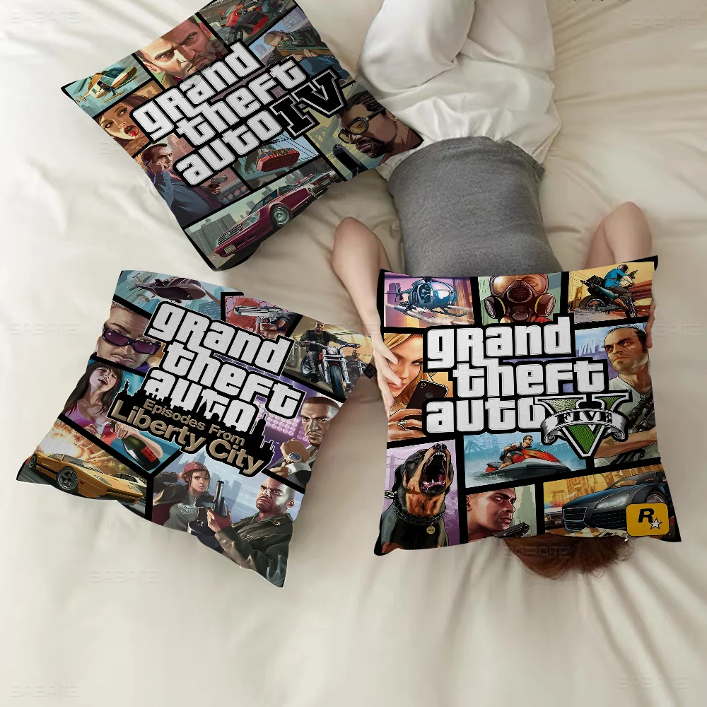 GTA Game Grand Theft Auto Personalized Pillow Cover Kids Bedroom Wild Party Decor Pillowcase Kid Birthday Shower Gift