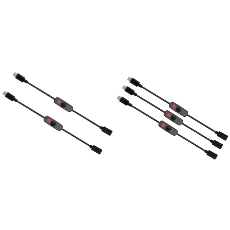 Schakelaar Usb Type C Met Indicator Light Man-vrouw USB-C Verlengkabel Schakelaar Voor Raspberry Pi 4B