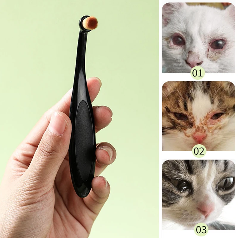 Eye Propowder Applicator Brush Pet Tear Stain Eye Dirt Remover Brush Removing Crust Mucus For Cat Dog Pet Grooming Tools