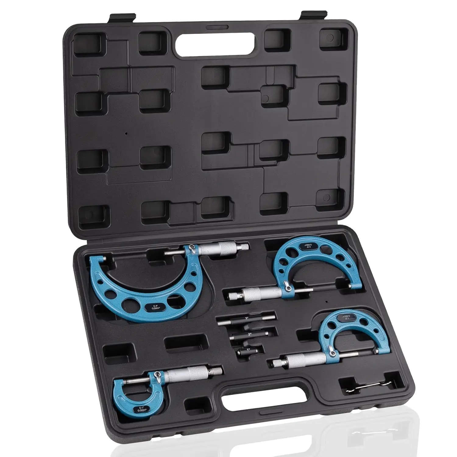

4PCS Micrometer Set 0 1 1 2 2 3 3 4 Machinist Outside Micrometer Measuring Tool Ultra Precision 0 0001 Graduation Micrometers