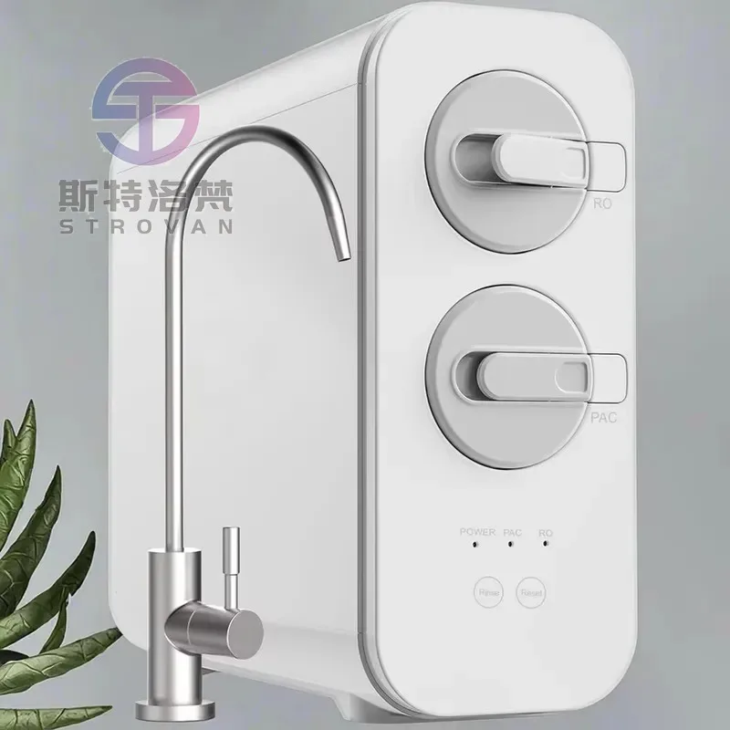 Electric 600GPD Reverse Osmosis Water Filter System Quick Change Tankless & Sink Mounted Removes 99.99% Lead for