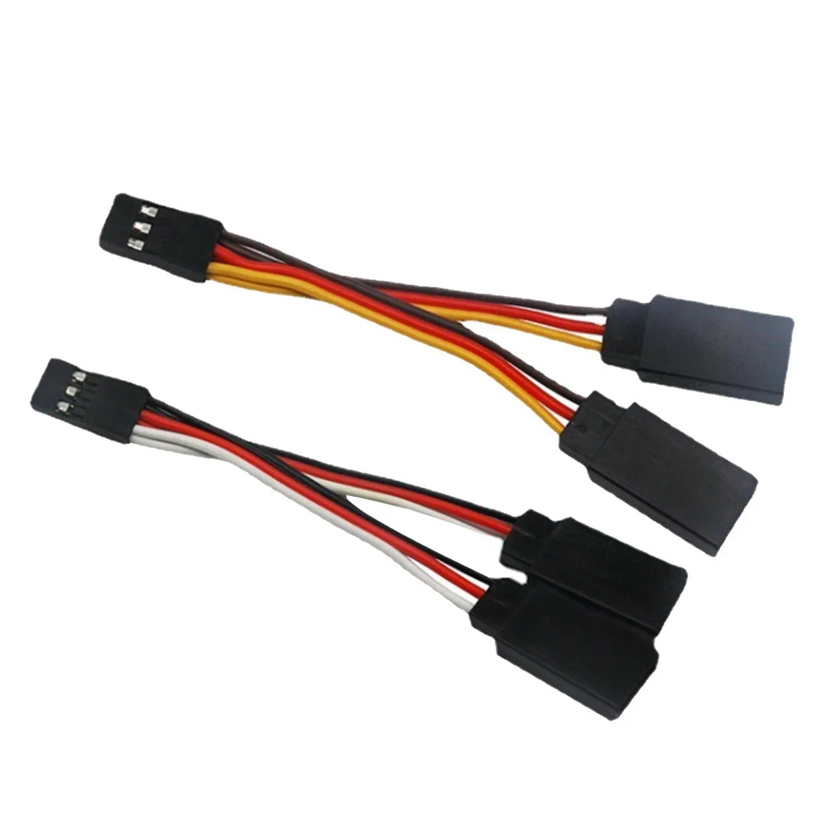 HOT 5 Pcs JR/Futaba Style Servo 1 To 2 Y Harness Leads Splitter Cable Male To Female Extension Lead Wire for RC Models 7Cm