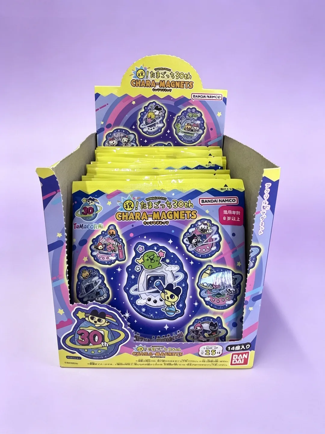 Bandai Tamagotchi 30Th Anniversary Character Fridge Magnet Blind Bag Glitter Decorative Refrigerator Sticker For Home Kitchen