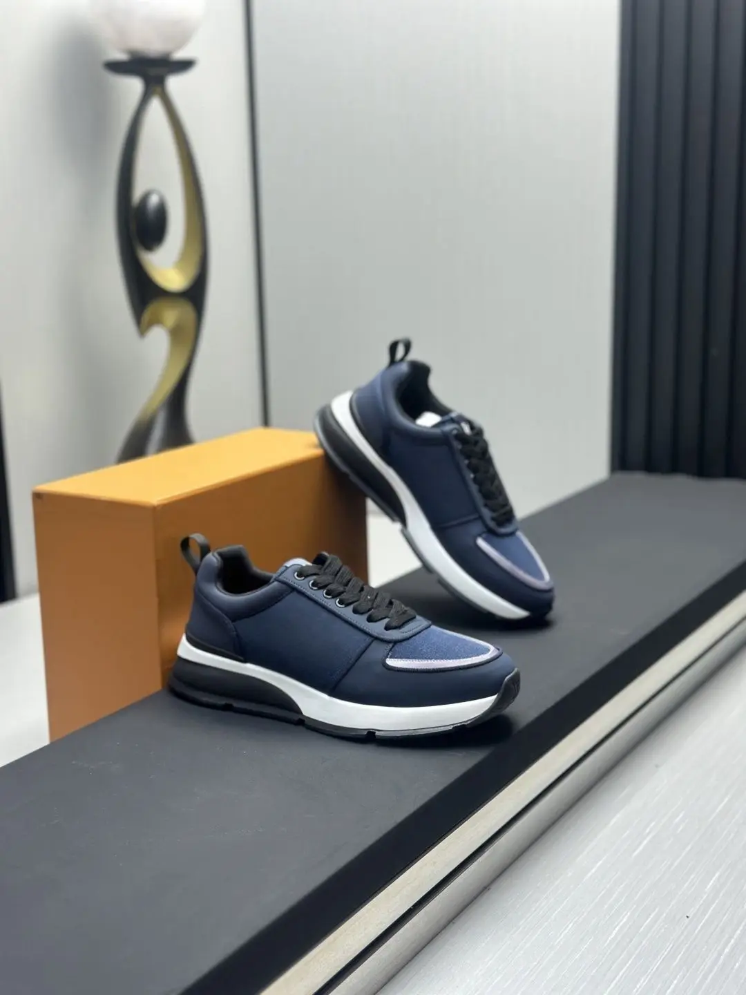 Navy Blue Retro Unisex Casual Skate Shoes, Canvas Spliced Skate Sneakers, Anti-slip Flat Footwear, Academy Style Matching Shoes for Library Study and Campus Activities for Men and Women