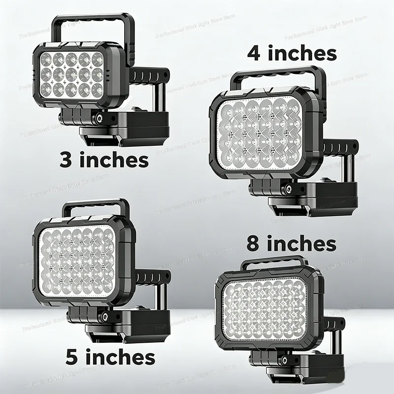 Work Light, 3 inches, Double handles,for Makita batteries, 15 LEDs, LED flashlight, ideal for emergency lighting and camping