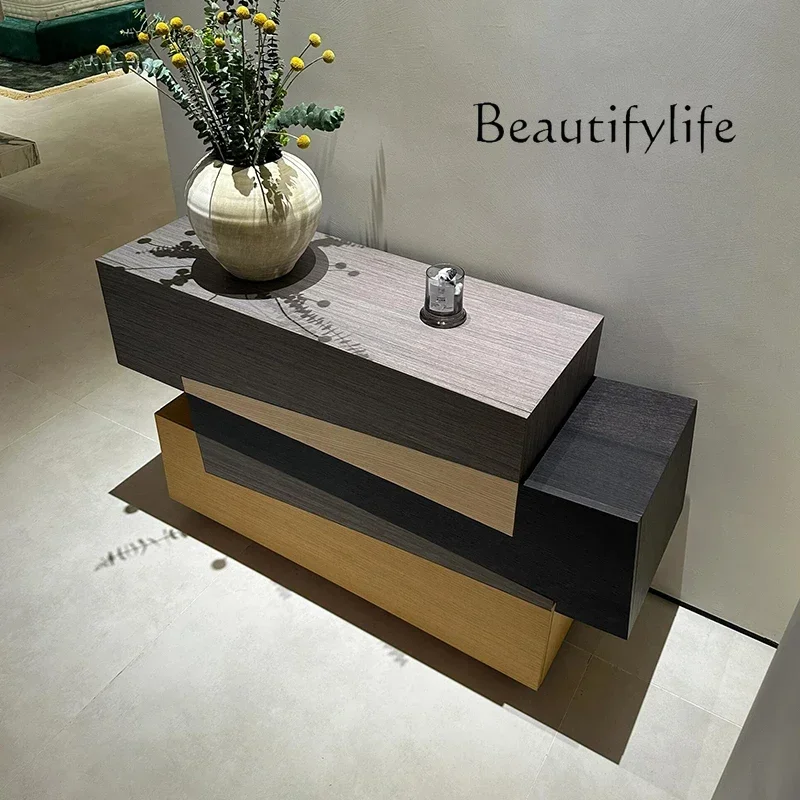 PZz R Italian Minimalist Entrance Cabinet Foyer Living Room Entrance Table Modern Decorative Cabinet Bedroom Chest With Drawers