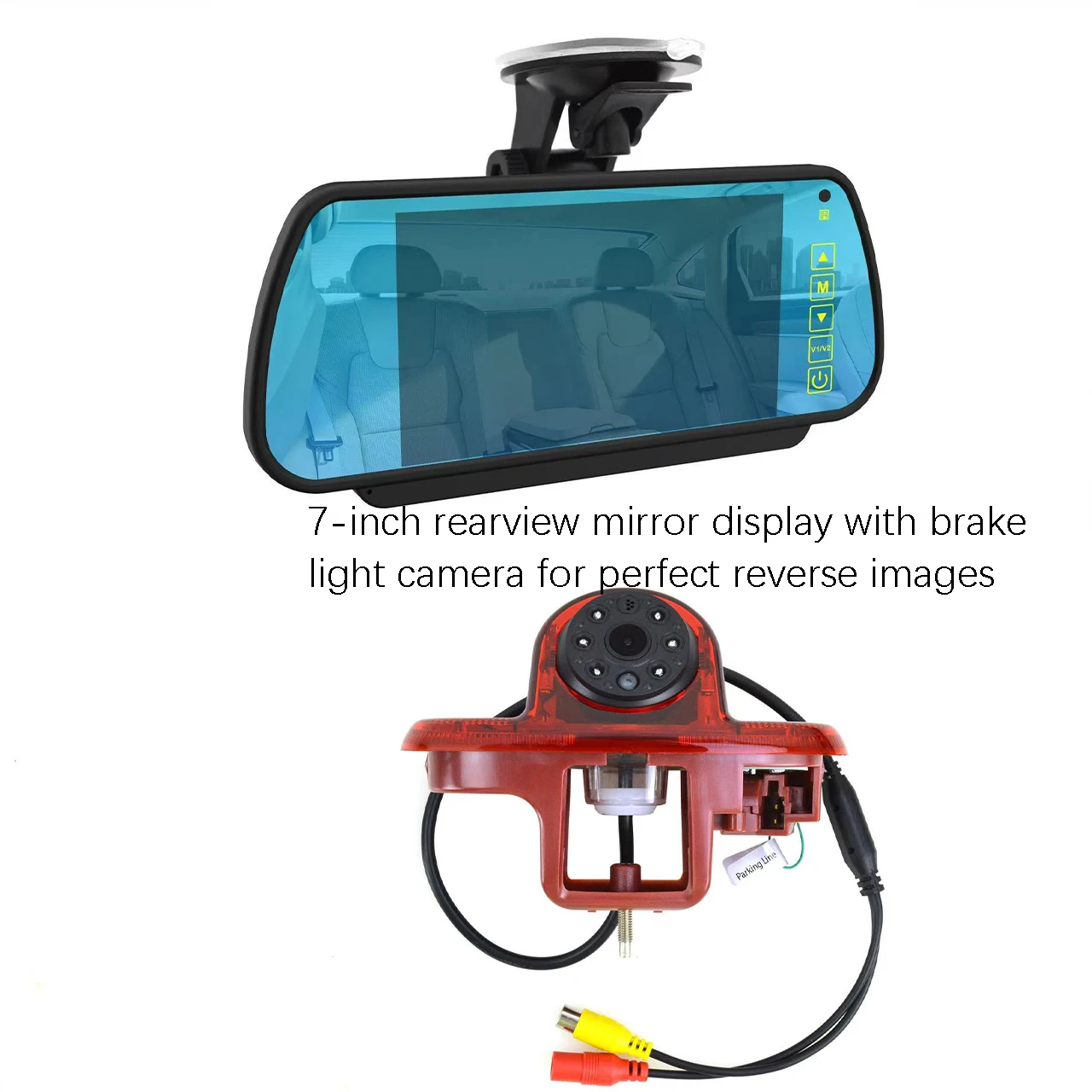 3rd Brake Light Rear View Reversing Camera with 10m Cable for Renault Trafic, Opel Vivaro and Nissan Primastar (2001-2014)