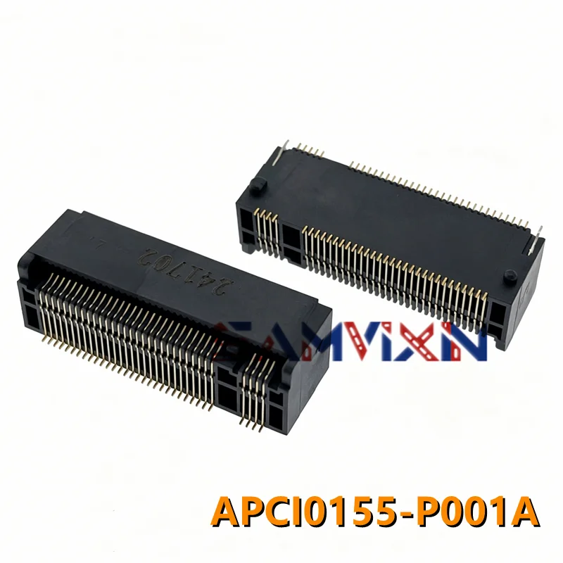 APCI0155-P001A (10piece) M.2 NGFF Socket Connector 75Pin Vertical 6.7mm Height for SSD 2242 2280, Original In Stock