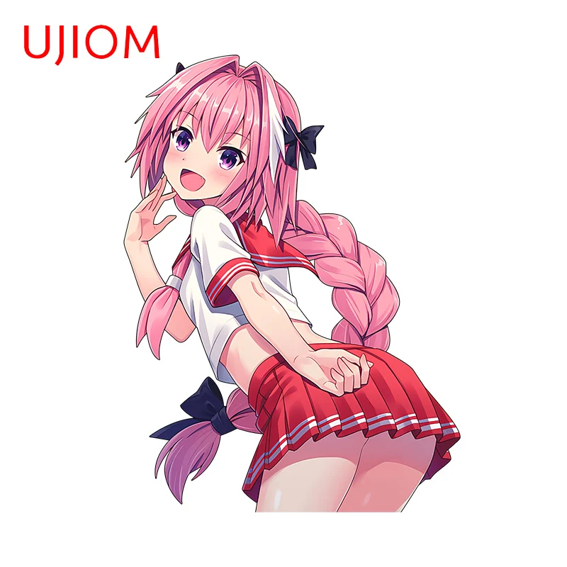 

UJIOM Playful Astolfo Cute Femboy Wall Stickers Bedroom Wardrobe Window Door Decals Creative Personality Amusing Wallpapers